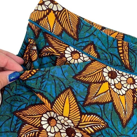 Elevenses Bird Of Paradise Shorts Womens Size 2 Teal and Marigold Floral Boho - Picture 5 of 8